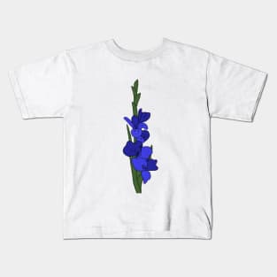 Blaue Gladiole Kids T-Shirt